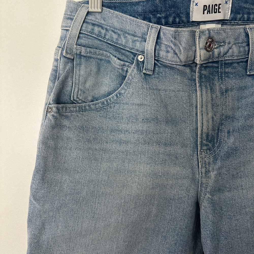 PAIGE Light Wash Straight-Leg Carpenter Style Jeans Women’s Size 27 - Picture 2 of 8